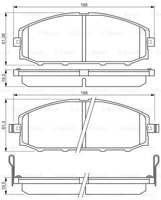 0 986 494 150 BOSCH Комплект тормозных колодок, дисковый тормоз (фото 4)