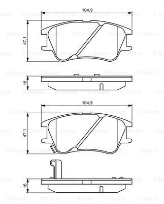 0 986 494 155 BOSCH Комплект тормозных колодок, дисковый тормоз (фото 5)