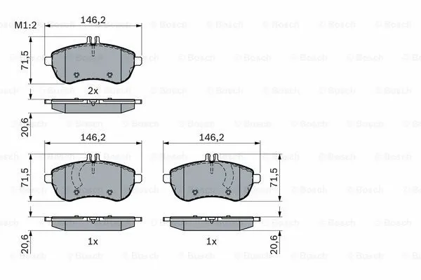 0 986 494 161 BOSCH Комплект тормозных колодок, дисковый тормоз (фото 1)