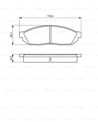 0 986 494 208 BOSCH Комплект тормозных колодок, дисковый тормоз (фото 1)