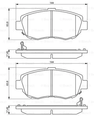 0 986 494 211 BOSCH Комплект тормозных колодок, дисковый тормоз (фото 1)