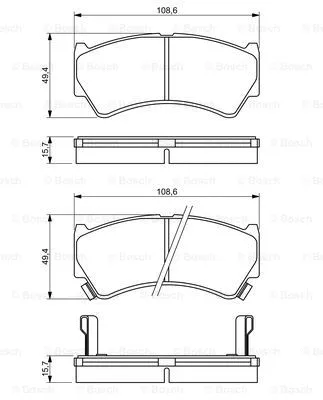 0 986 494 234 BOSCH Комплект тормозных колодок, дисковый тормоз (фото 1)