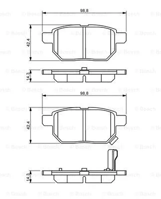 0 986 494 255 BOSCH Комплект тормозных колодок, дисковый тормоз (фото 3)