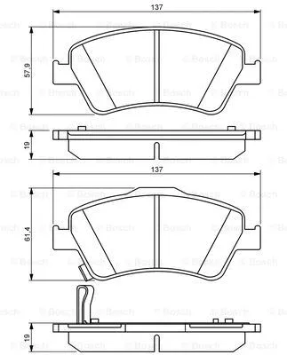 0 986 494 260 BOSCH Комплект тормозных колодок, дисковый тормоз (фото 1)