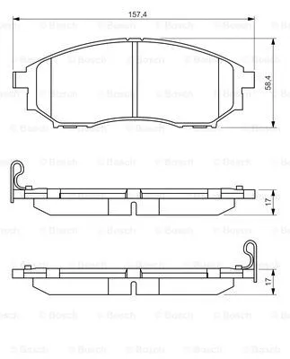 0 986 494 295 BOSCH Комплект тормозных колодок, дисковый тормоз (фото 4)