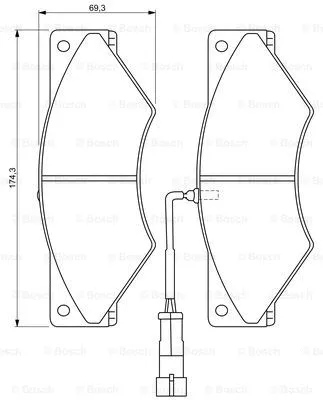 0 986 494 296 BOSCH Комплект тормозных колодок, дисковый тормоз (фото 1)