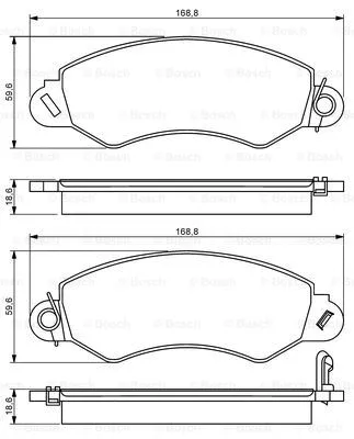 0 986 494 300 BOSCH Комплект тормозных колодок, дисковый тормоз (фото 1)