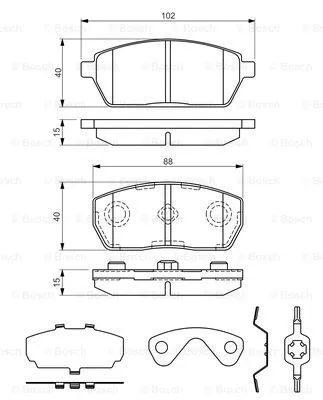 0 986 494 312 BOSCH Комплект тормозных колодок, дисковый тормоз (фото 1)