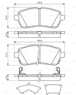 0 986 494 321 BOSCH Комплект тормозных колодок, дисковый тормоз (фото 6)