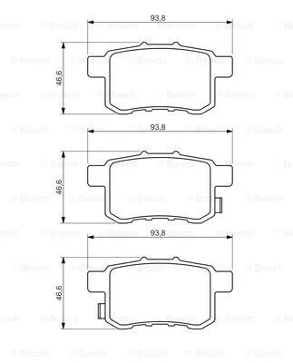 0 986 494 338 BOSCH Комплект тормозных колодок, дисковый тормоз (фото 5)