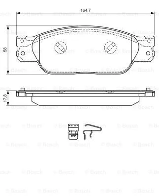 0 986 494 355 BOSCH Комплект тормозных колодок, дисковый тормоз (фото 6)