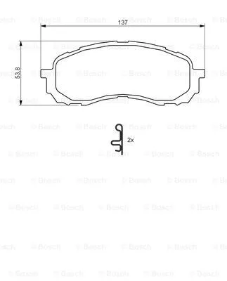 0 986 494 373 BOSCH Комплект тормозных колодок, дисковый тормоз (фото 1)