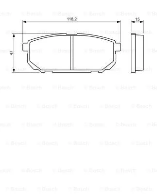 0 986 494 388 BOSCH Комплект тормозных колодок, дисковый тормоз (фото 7)