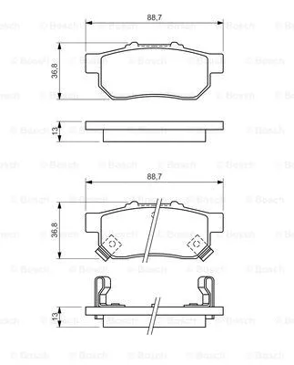 0 986 494 392 BOSCH Комплект тормозных колодок, дисковый тормоз (фото 2)