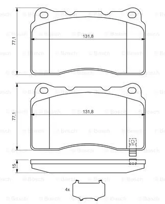 0 986 494 395 BOSCH Комплект тормозных колодок, дисковый тормоз (фото 1)