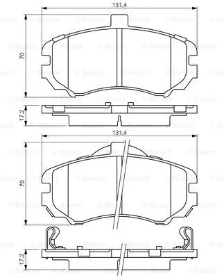 0 986 494 426 BOSCH Комплект тормозных колодок, дисковый тормоз (фото 1)