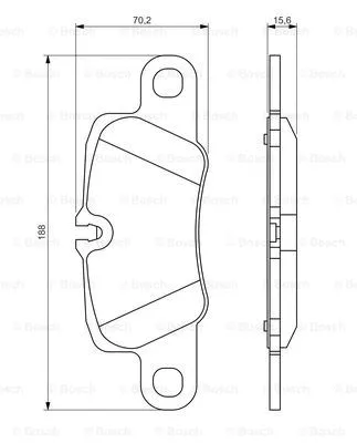 0 986 494 431 BOSCH Комплект тормозных колодок, дисковый тормоз (фото 6)