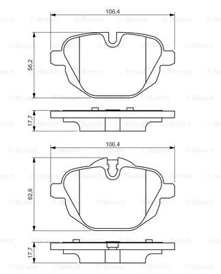 0 986 494 432 BOSCH Комплект тормозных колодок, дисковый тормоз (фото 4)