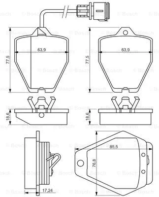 0 986 494 436 BOSCH Комплект тормозных колодок, дисковый тормоз (фото 1)