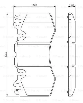 0 986 494 440 BOSCH Комплект тормозных колодок, дисковый тормоз (фото 7)