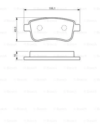 0 986 494 452 BOSCH Комплект тормозных колодок, дисковый тормоз (фото 6)