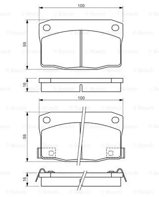 0 986 494 455 BOSCH Комплект тормозных колодок, дисковый тормоз (фото 1)