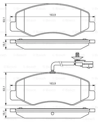 0 986 494 499 BOSCH Комплект тормозных колодок, дисковый тормоз (фото 5)