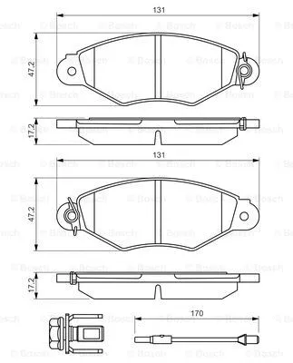 0 986 494 507 BOSCH Комплект тормозных колодок, дисковый тормоз (фото 1)