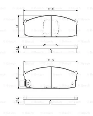 0 986 494 534 BOSCH Комплект тормозных колодок, дисковый тормоз (фото 5)