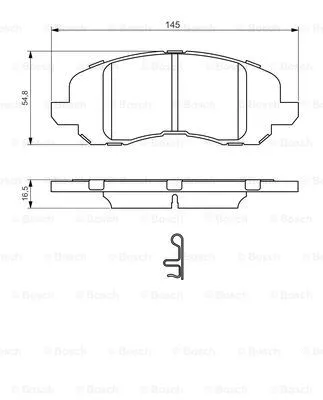 0 986 494 575 BOSCH Комплект тормозных колодок, дисковый тормоз (фото 1)