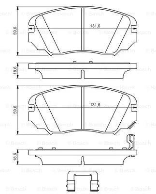 0 986 494 632 BOSCH Комплект тормозных колодок, дисковый тормоз (фото 4)