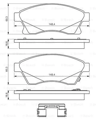 0 986 494 644 BOSCH Комплект тормозных колодок, дисковый тормоз (фото 1)