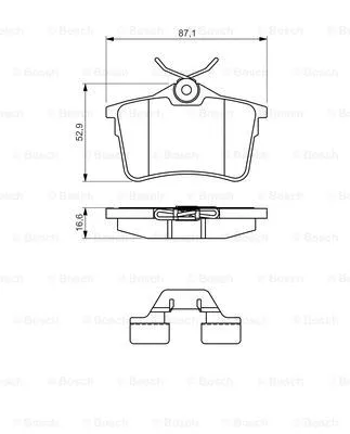 0 986 494 646 BOSCH Комплект тормозных колодок, дисковый тормоз (фото 2)