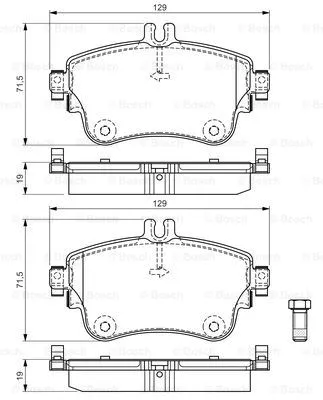 0 986 494 663 BOSCH Комплект тормозных колодок, дисковый тормоз (фото 3)