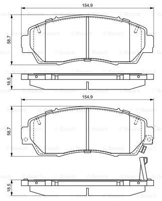 0 986 494 685 BOSCH Комплект тормозных колодок, дисковый тормоз (фото 5)