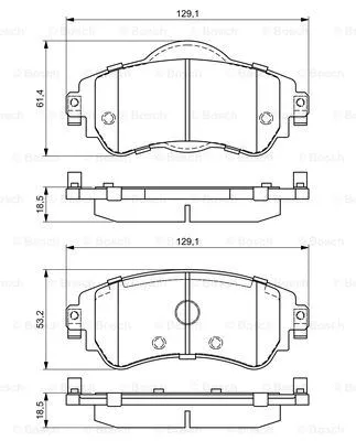 0 986 494 690 BOSCH Комплект тормозных колодок, дисковый тормоз (фото 6)