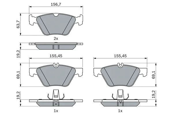 0 986 494 729 BOSCH Комплект тормозных колодок, дисковый тормоз (фото 7)