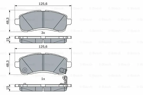 0 986 494 754 BOSCH Комплект тормозных колодок, дисковый тормоз (фото 1)