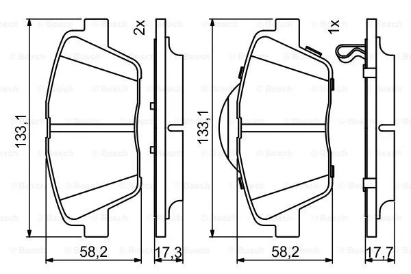 0 986 494 755 BOSCH Комплект тормозных колодок, дисковый тормоз (фото 4)