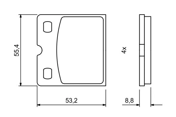 0 986 494 775 BOSCH Комплект тормозных колодок, дисковый тормоз (фото 7)