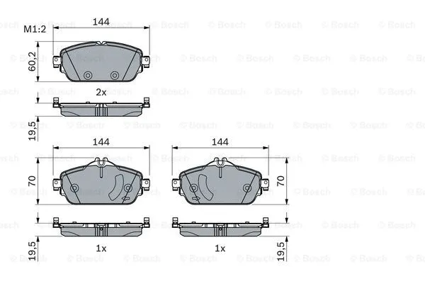 0 986 494 782 BOSCH Комплект тормозных колодок, дисковый тормоз (фото 3)