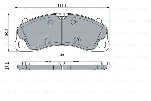 0 986 494 788 BOSCH Комплект тормозных колодок, дисковый тормоз (фото 7)