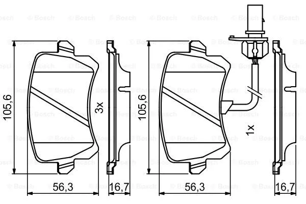 0 986 494 814 BOSCH Комплект тормозных колодок, дисковый тормоз (фото 1)