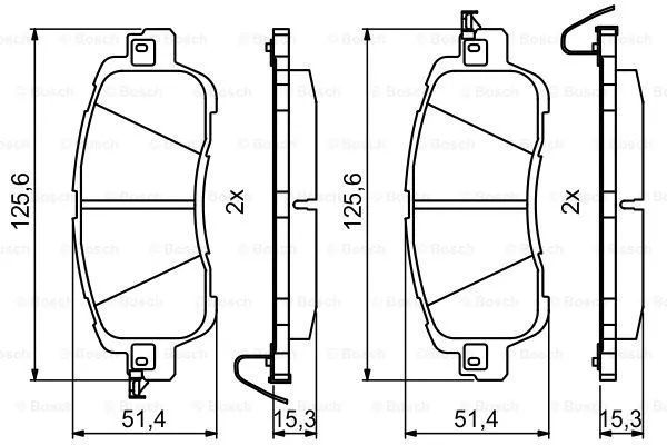 0 986 494 832 BOSCH Комплект тормозных колодок, дисковый тормоз (фото 1)