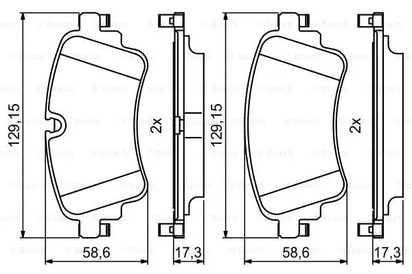 0 986 494 833 BOSCH Комплект тормозных колодок, дисковый тормоз (фото 5)