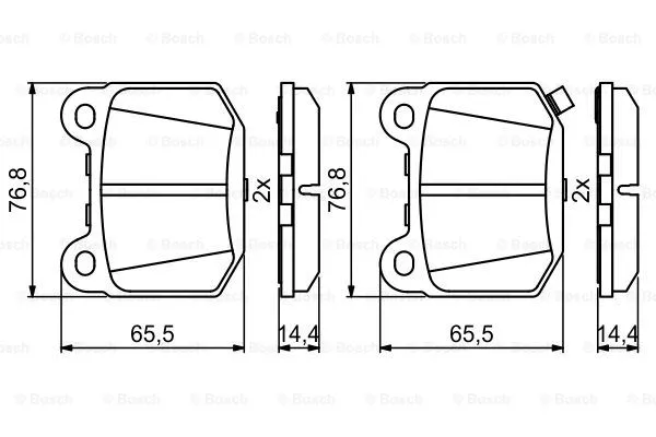 0 986 494 865 BOSCH Комплект тормозных колодок, дисковый тормоз (фото 2)