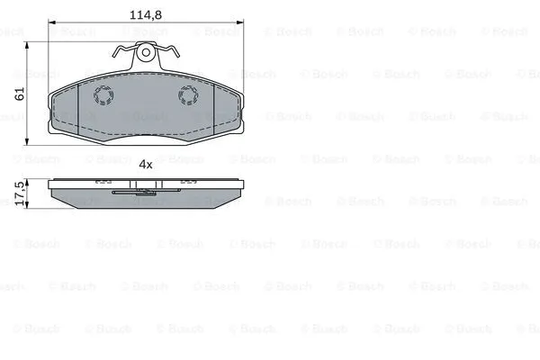 0 986 494 924 BOSCH Комплект тормозных колодок, дисковый тормоз (фото 1)