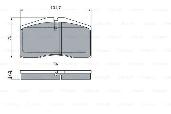 0 986 494 950 BOSCH Комплект тормозных колодок, дисковый тормоз (фото 2)