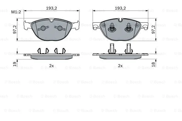 0 986 494 955 BOSCH Комплект тормозных колодок, дисковый тормоз (фото 1)