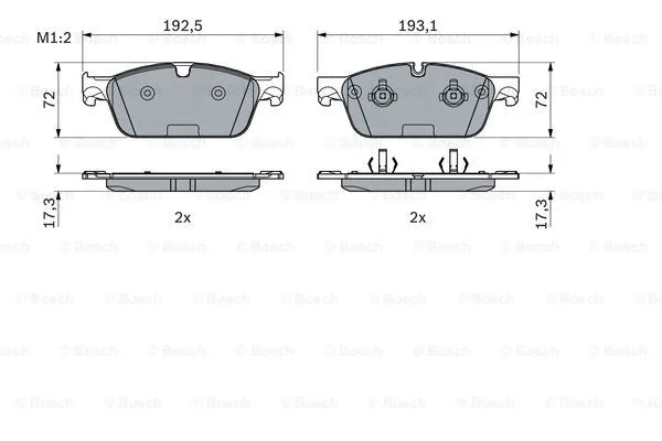 0 986 494 962 BOSCH Комплект тормозных колодок, дисковый тормоз (фото 3)